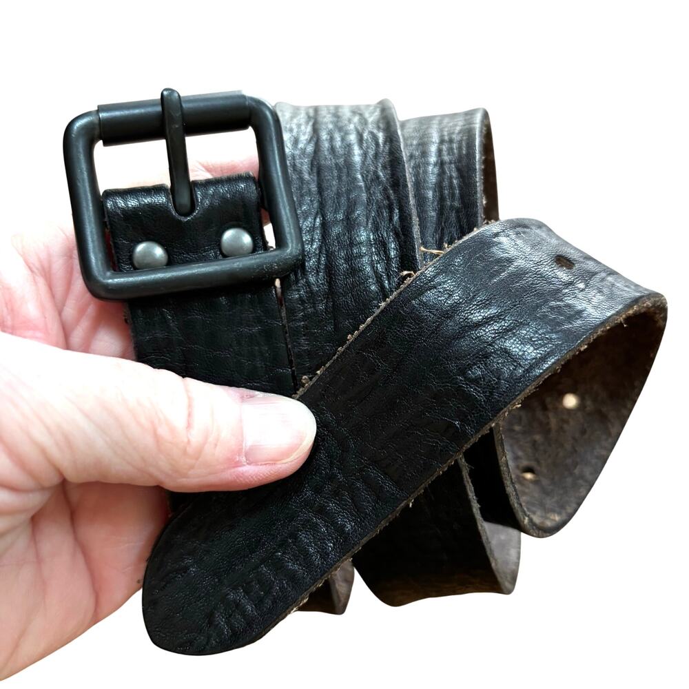 American Eagle Outfitters black leather belt basic casual career fashion unisex